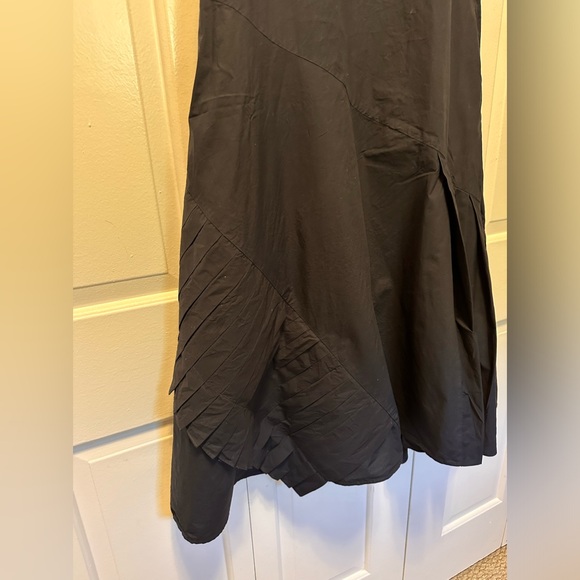 COS - navy midi dress with pleated detail - Picture 9 of 9